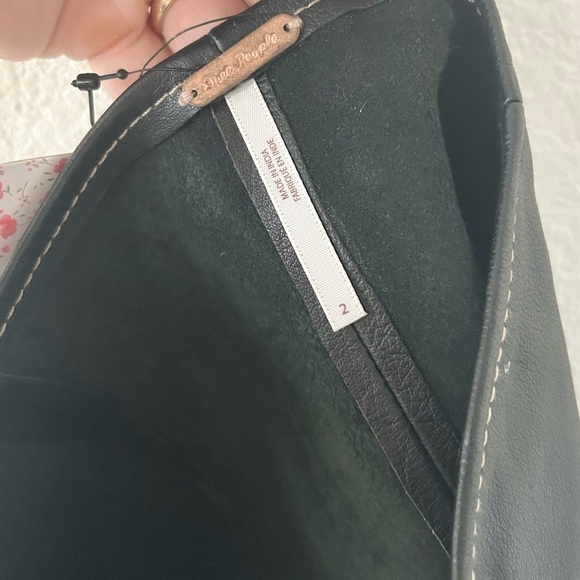 NWT Free People Join Hands Leather Skirt in Black - Picture 6 of 7